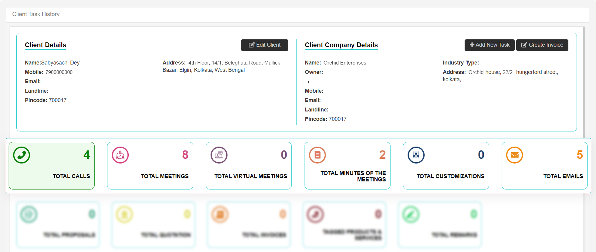 Client Task History image